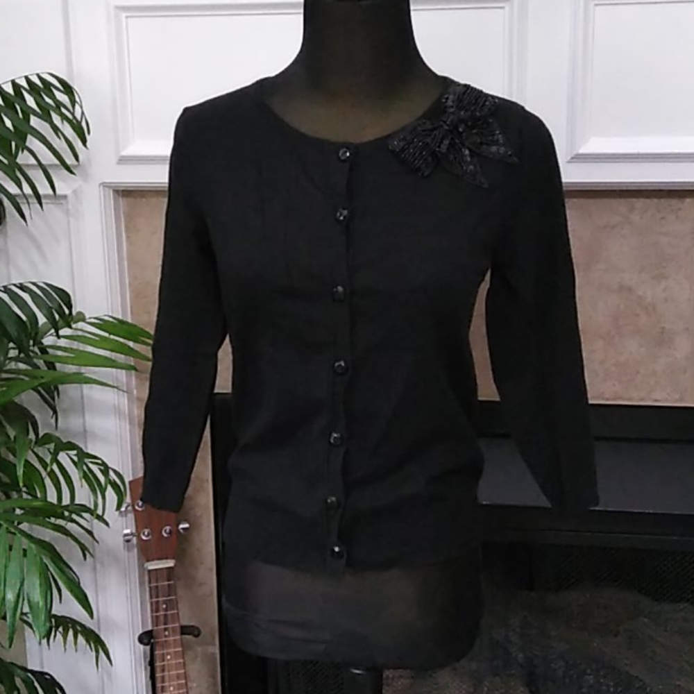 Black August Silk cardigan